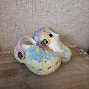 CROCS Kids Pastel Tie-Dye Slippers
